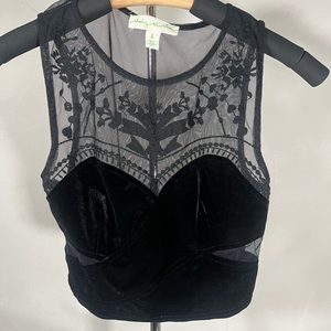 Staring at Stars/Urban Outfitters Black Crop Top, Size Small
